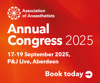 Association of Anaesthetists advertisement