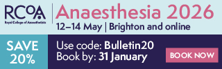 https://www.rcoa.ac.uk/events/anaesthesia-2026?utm_source=Bulletin-Autumn-25&utm_medium=banner&utm_campaign=Anaesthesia-2026