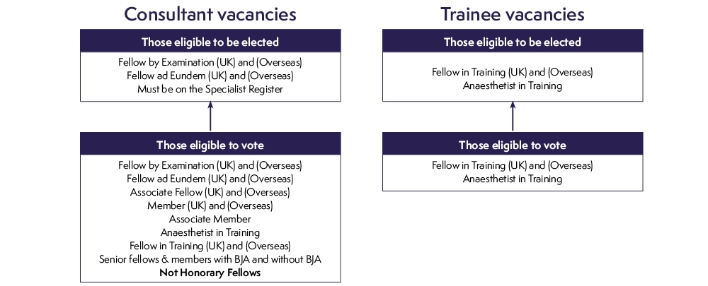 Election - Consultant and Trainee vacancies