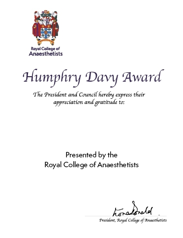 Humphry Davy Certificate - Portrait