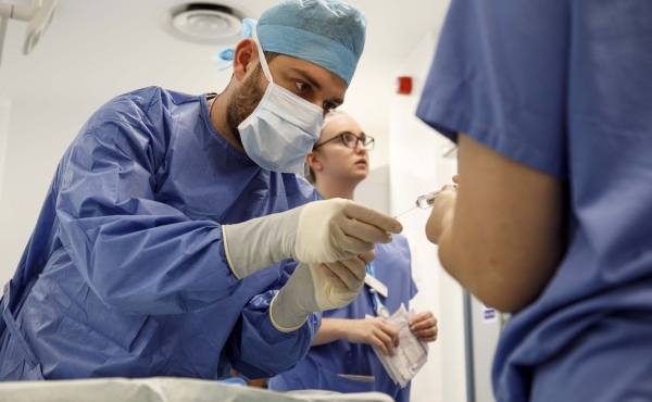 Anaesthetist in theatre