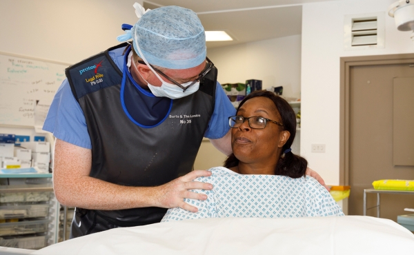 Patient with doctor