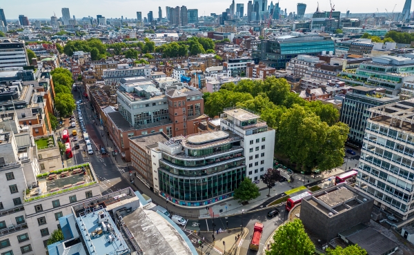 Aerial photograph of Churchill House, Red Lion Square