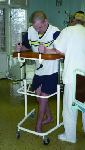 Image of a patient recovering after surgery. 