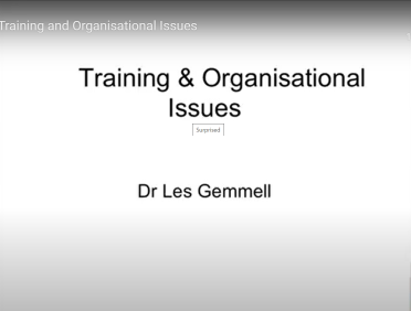 NAP4 Training and organisational issues