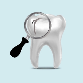 Damage to teeth, lips and tongue icon