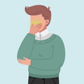 Feeling sick and being sick icon