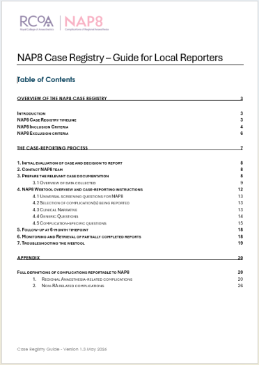 NAP8 Case Registry Guide